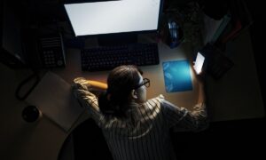 work life Imbalance: Blue lights and metalic sounds leaves the brain exhausted